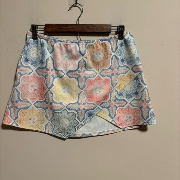 FOR LOVE & LEMONS Mosaic Ole Skirt, Tile Print- Size Large - Picture 4 of 11